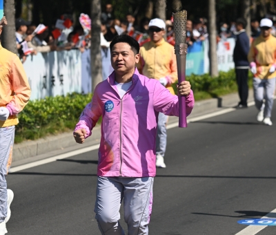 仙客來潘峰擔(dān)任杭州亞殘運(yùn)會(huì)火炬手